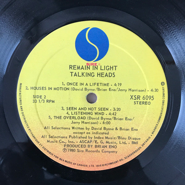 Talking Heads : Remain In Light (LP, Album, Qua)