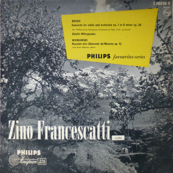 Max Bruch, Zino Francescatti, Philharmonic-Symphony Orchestra Of New York, Dimitri Mitropoulos : Violinkonzert (10")