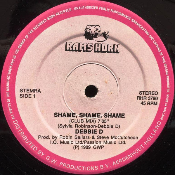 Debbie D : Shame, Shame, Shame (12")