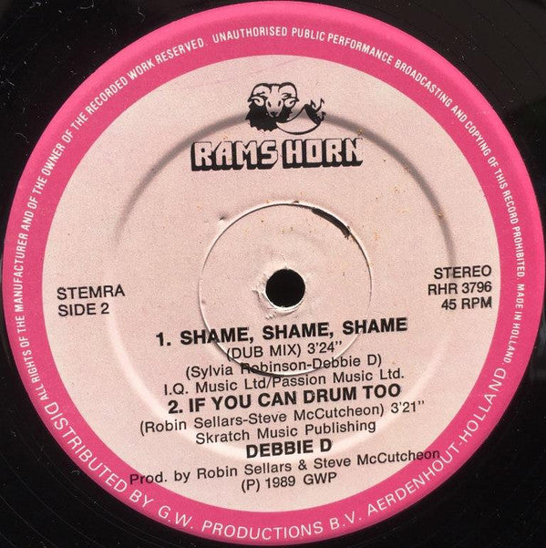 Debbie D : Shame, Shame, Shame (12")