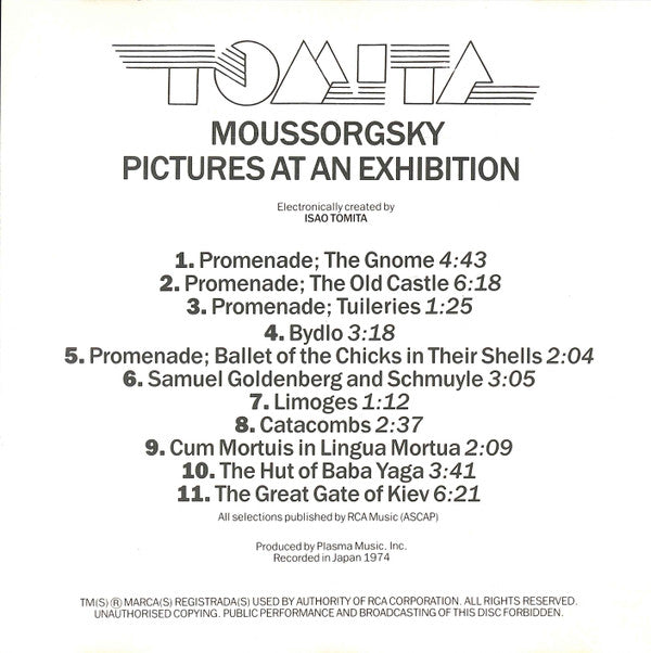 Tomita : Pictures At An Exhibition (CD, Album, RE, RP)