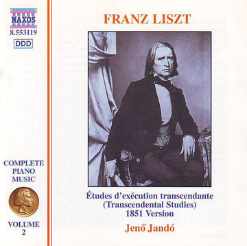 Franz Liszt - Jenö Jandó : Complete Piano Music • Volume 2 - Etudes D'Exécution Transcendante (Transcendental Studies) 1851 Version (CD)