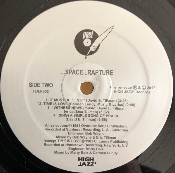 Potter And Tillman : ...Space...Rapture (LP, Album, Ltd, RE, RM)