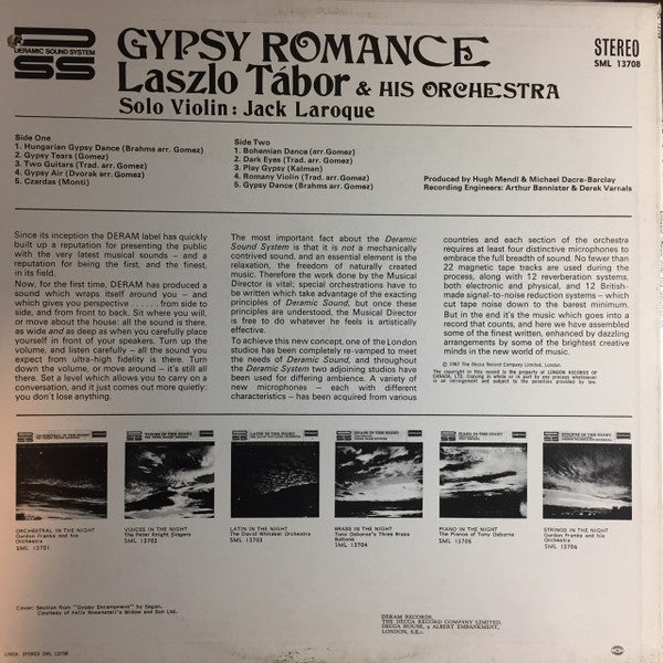 Laszlo Tábor And His Orchestra : Gypsy Romance (LP, Album, Der)