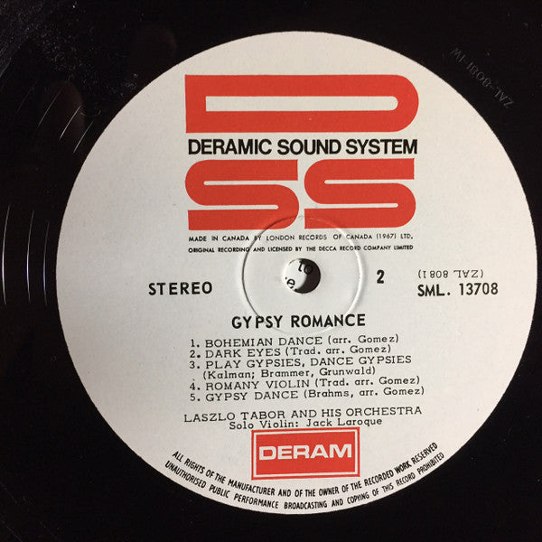 Laszlo Tábor And His Orchestra : Gypsy Romance (LP, Album, Der)