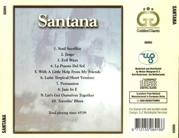 Carlos Santana : Jingo  (CD, Comp)