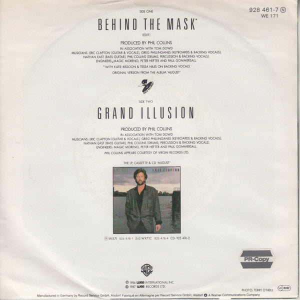 Eric Clapton : Behind The Mask (7", Single)