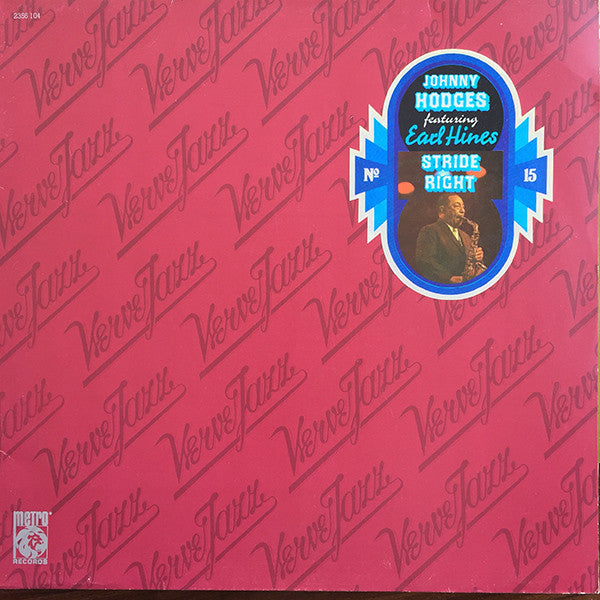 Johnny Hodges, Earl Hines : Stride Right - Verve Jazz No. 15 (LP, Album)