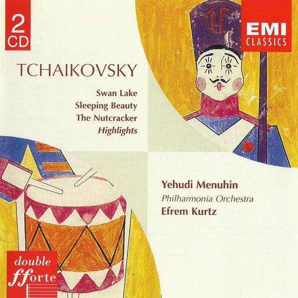 Pyotr Ilyich Tchaikovsky, Yehudi Menuhin, Philharmonia Orchestra, Efrem Kurtz : Swan Lake / Sleeping Beauty / The Nutcracker Highlights (2xCD, Comp, RM)