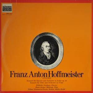 Franz Anton Hoffmeister : Konzert Für Klavier Und Orchester In D-dur Op. 24 / Konzert Für Flöte Und Orchester in D-dur (LP)