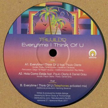 Trujillo : Everytime I Think Of U  (12", EP)