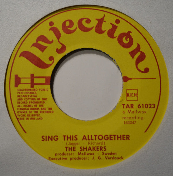 The Shakers : Sing This All Together (7", Single)