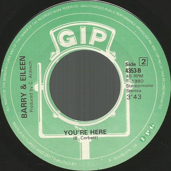 Barry & Eileen : Ibiza (7", Single, Mono)