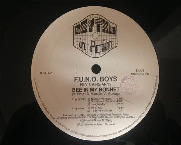 F.U.N.O. Featuring Anny (7) : Bee In My Bonnet (12")