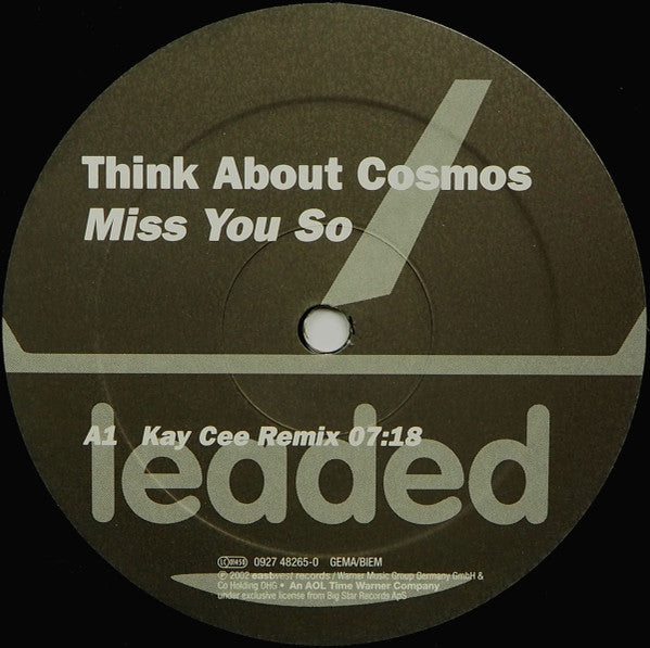 Think About Cosmos : Miss You So (12")