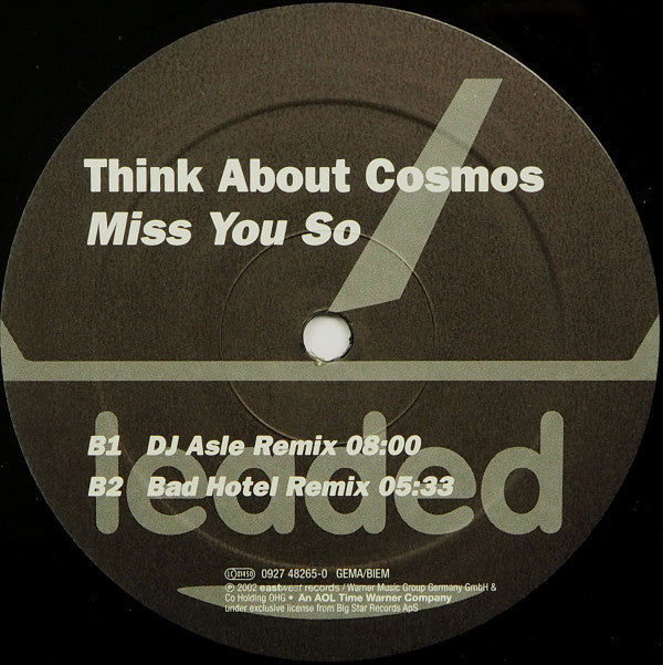 Think About Cosmos : Miss You So (12")