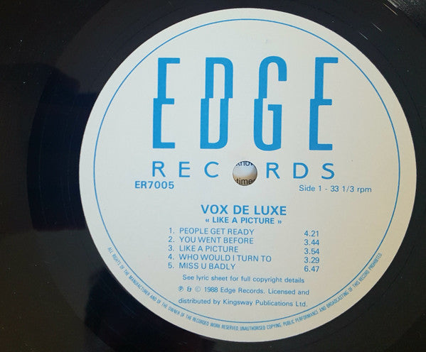 Vox De Luxe : Like A Picture (LP, Album)