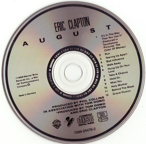 Eric Clapton : August (CD, Album)