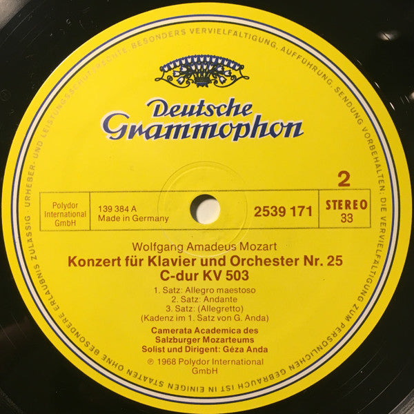 Wolfgang Amadeus Mozart, Géza Anda, Camerata Academica Salzburg : Die Vier Letzten Klavierkonzerte = The Four Last Piano Concertos (2xLP, Comp, Gat)