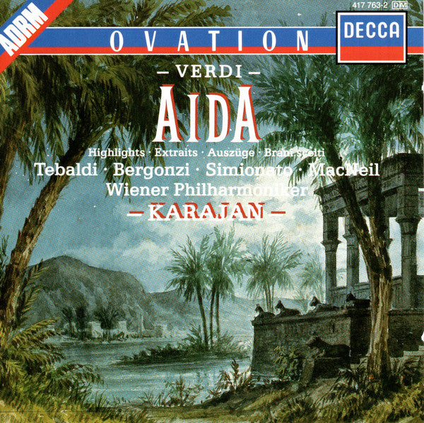 Giuseppe Verdi - Renata Tebaldi, Carlo Bergonzi, Giulietta Simionato, Cornell MacNeil, Wiener Philharmoniker / Herbert von Karajan : Aida Highlights (CD, RM)