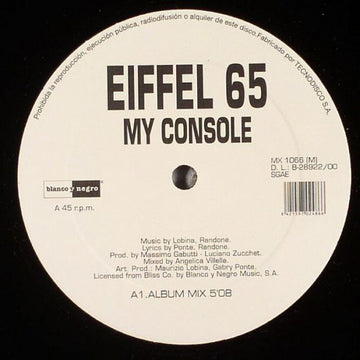 Eiffel 65 : My Console (12")