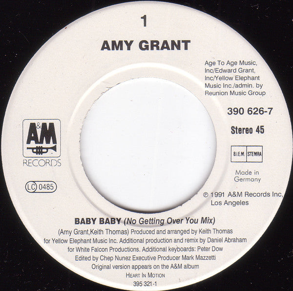 Amy Grant : Baby Baby (7", Single)