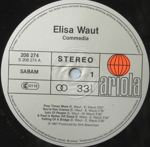 Elisa Waut : Commedia (LP, Album)