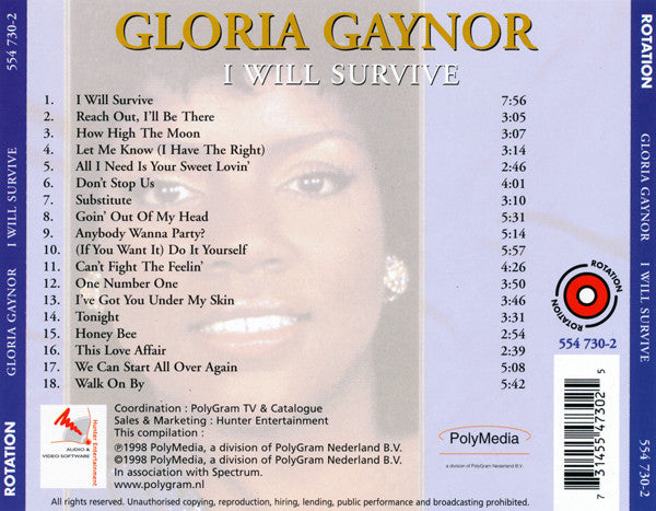 Gloria Gaynor : I Will Survive (CD, Album, Comp)