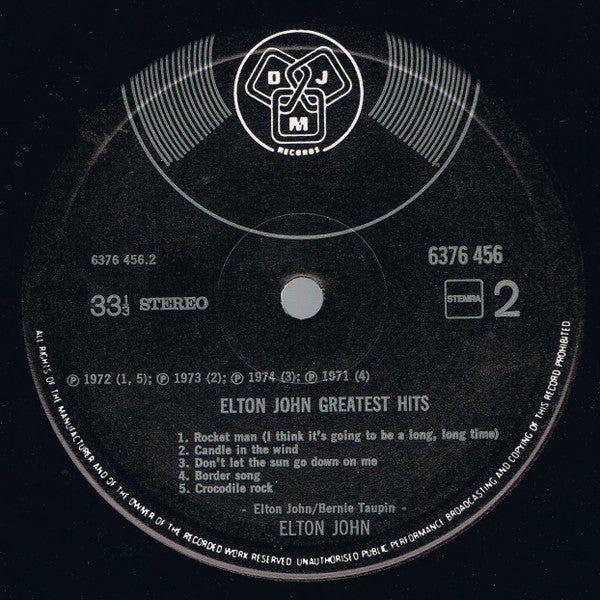 Elton John : Greatest Hits (LP, Comp, Gat)