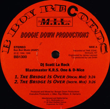 Boogie Down Productions : The Bridge Is Over  (12", RE)