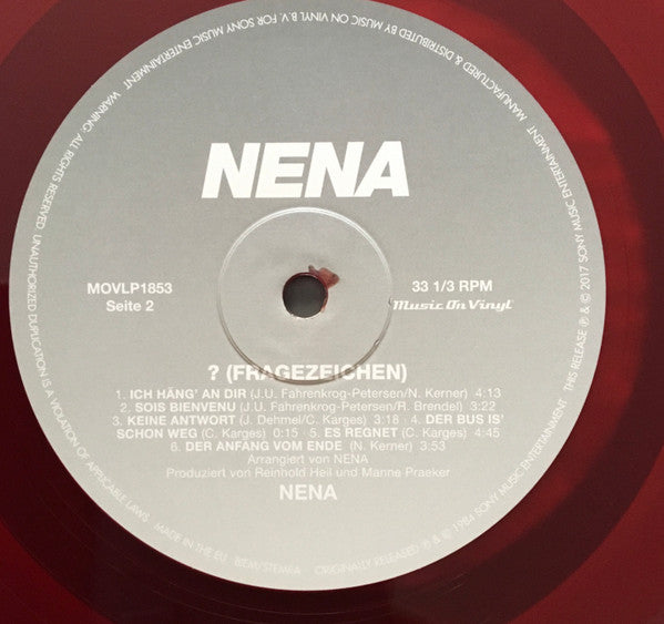Nena : ? (Fragezeichen) (LP, Album, Ltd, Num, RE, Red)