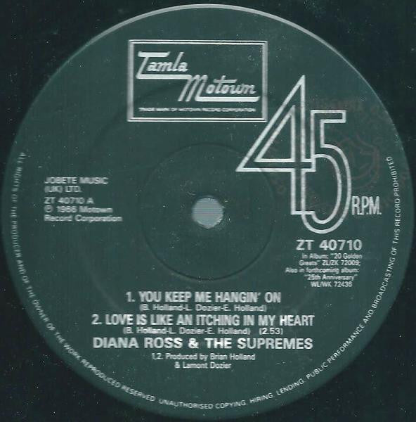 The Supremes : You Keep Me Hangin' On (12", Single)