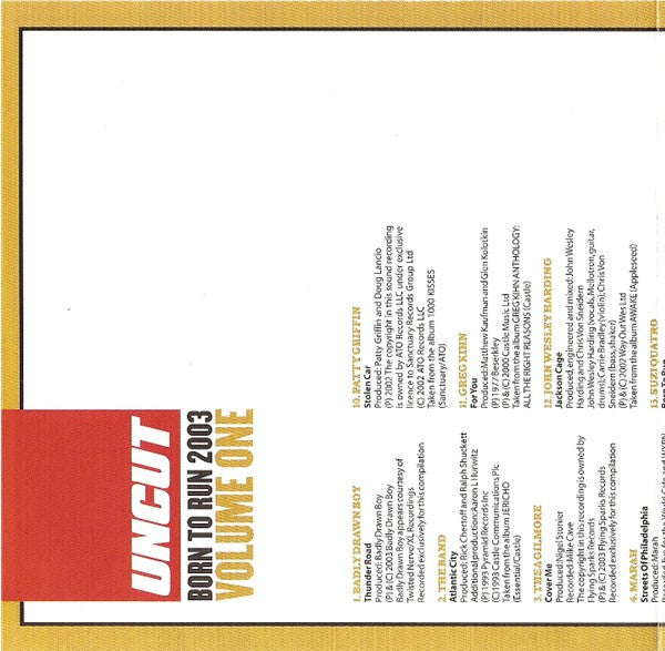 Various : Born To Run 2003 (The Best Of The Boss Volume One) (CD, Album, Comp)