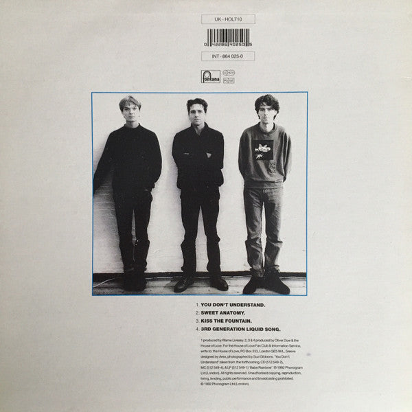 The House Of Love : You Don't Understand (10", Ltd, Num)
