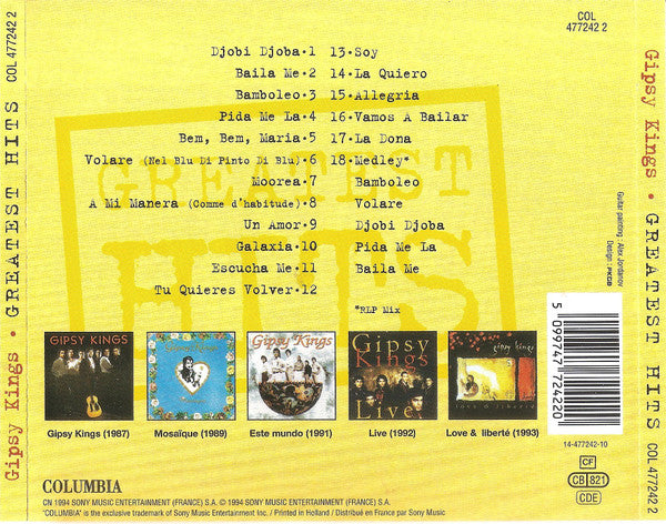 Gipsy Kings : Greatest Hits (CD, Comp, RE)