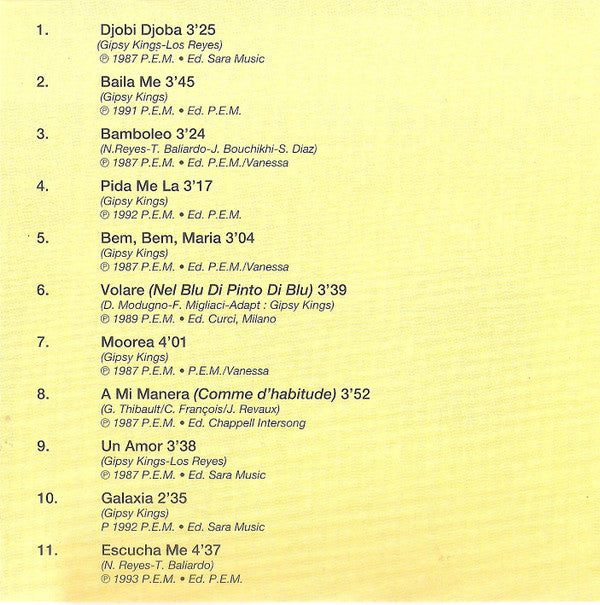 Gipsy Kings : Greatest Hits (CD, Comp, RE)