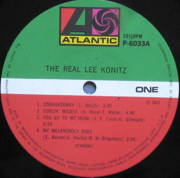 Lee Konitz : The Real Lee Konitz (LP, Album, Mono, RE)