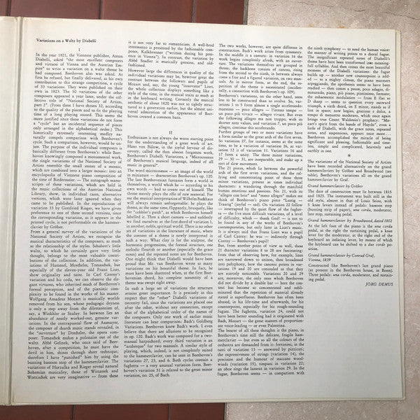Jörg Demus : Variationen uber einen Walzer von Diabelli (2xLP, Album)
