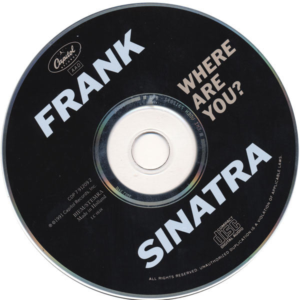 Frank Sinatra : Where Are You? (CD, Album, RM)