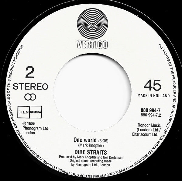 Dire Straits : Walk Of Life (7", Single)