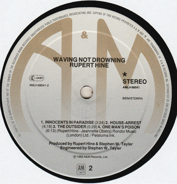 Rupert Hine : Waving Not Drowning (LP, Album)