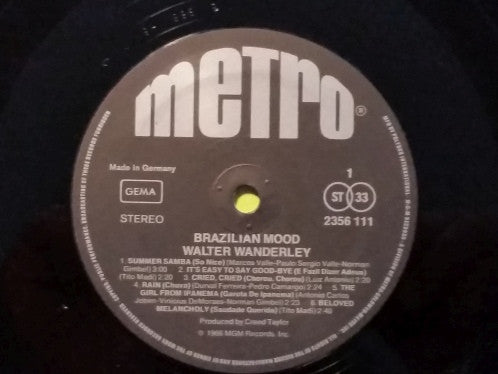 Walter Wanderley : Brazilian Mood (LP, Album, RE)