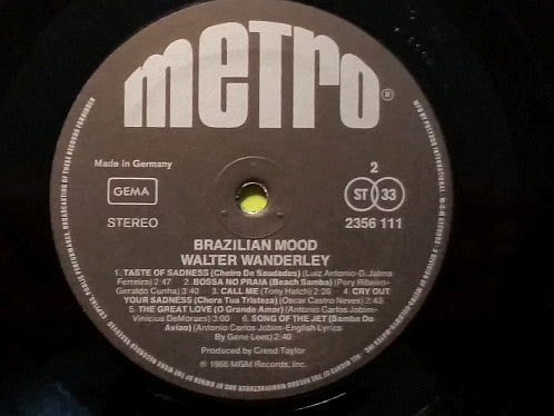 Walter Wanderley : Brazilian Mood (LP, Album, RE)
