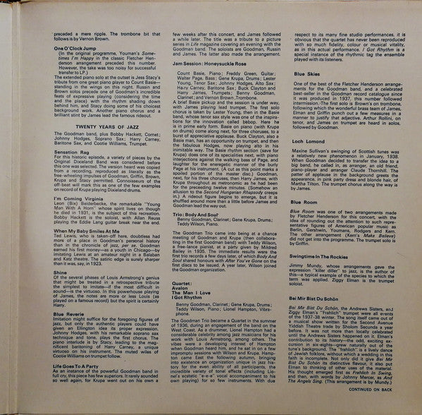 Benny Goodman : The Famous 1938 Carnegie Hall Jazz Concert (2xLP, Album, RE, Gat)
