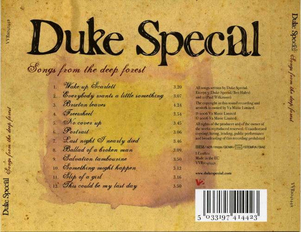 Duke Special : Songs From The Deep Forest (CD, Album)