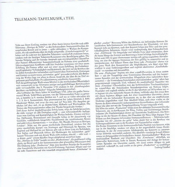 Georg Philipp Telemann - Frans Brüggen, Concerto Amsterdam, Gustav Leonhardt : Tafelmusik Teil I (Banquet-Music ∙ Musique De Table) (2xLP, RP + Box)