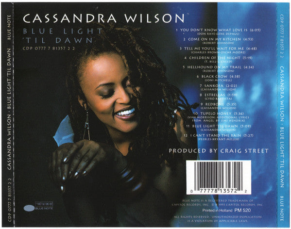 Cassandra Wilson : Blue Light 'Til Dawn (CD, Album, RP)