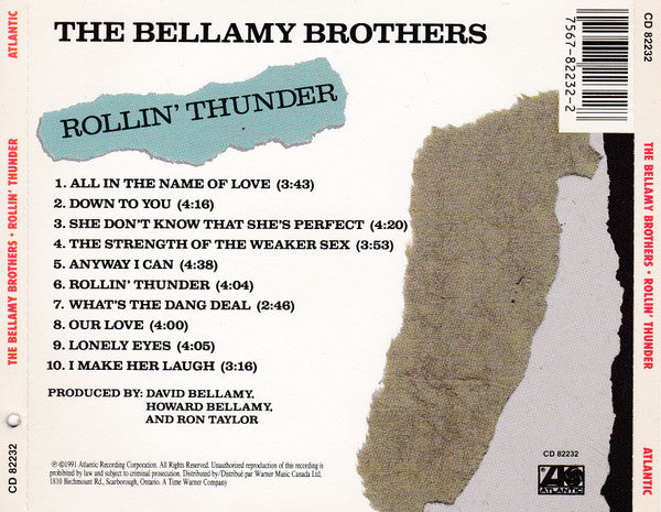 Bellamy Brothers : Rollin' Thunder (CD, Album)