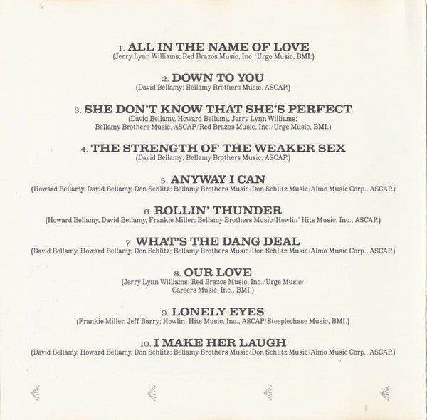 Bellamy Brothers : Rollin' Thunder (CD, Album)