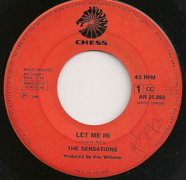 The Sensations (2) : Let Me In (7", Single)